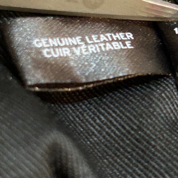 Halogen Envelope Clutch Purse Gray Leather‎ Zipper Trim Edgy Retro Glam Designer - Picture 14 of 14